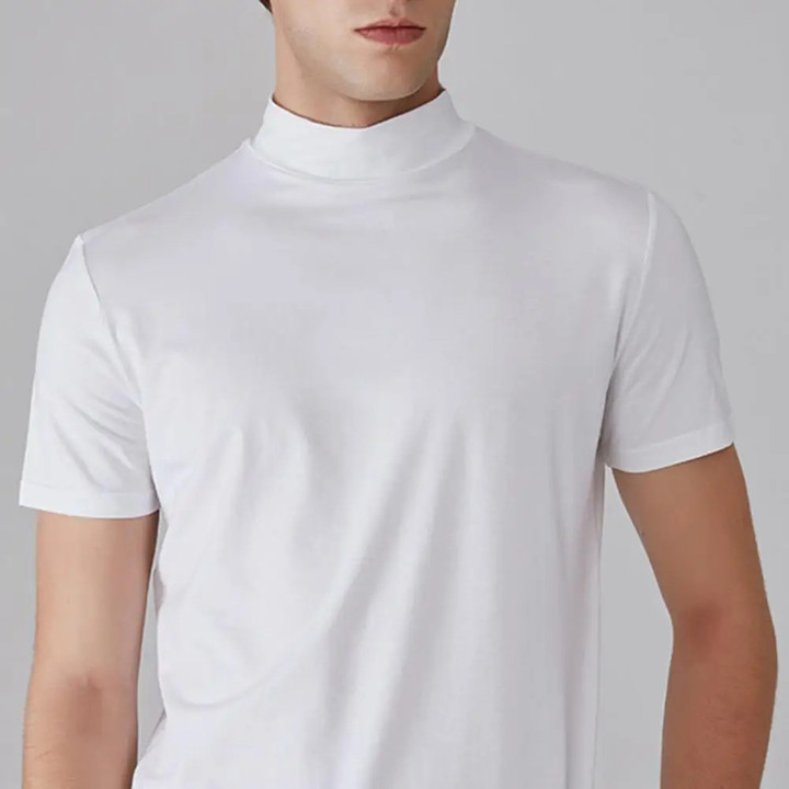 Men's High Neck Slim Fit T-shirt