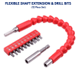 Flexible Shaft Extension + Bits (12 Pc Set)