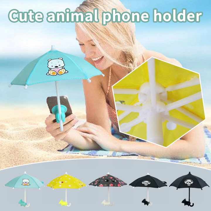 Cute Mobile Phone Holder With Sun Umbrella 🔥HOT SALE 50% OFF🔥