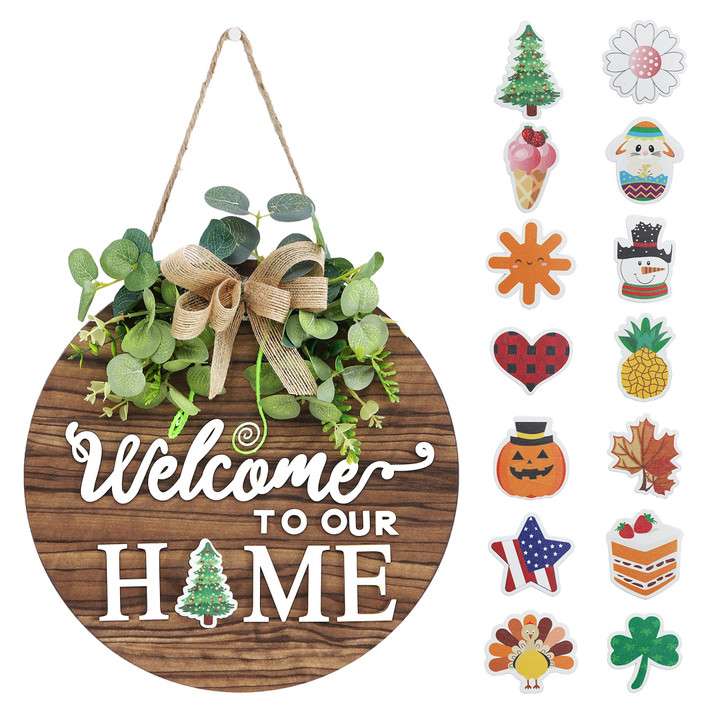 🇺🇸 Interchangeable Seasonal Welcome Sign Front Door Decoration 🔥HOT DEAL - 50% OFF🔥