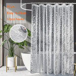180x200cm White Waterproof Bathroom Shower Curtains Transparent Bath Curtain with Hooks Sheer Curtains for Home Decor  PEVA