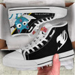 Happy High Top Canvas Shoes Custom Fairy Tail Anime Sneakers - LittleOwh - 4