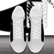 Scount Regiment Skate Sneakers Custom Black and White AOT Anime Shoes - LittleOwh - 3