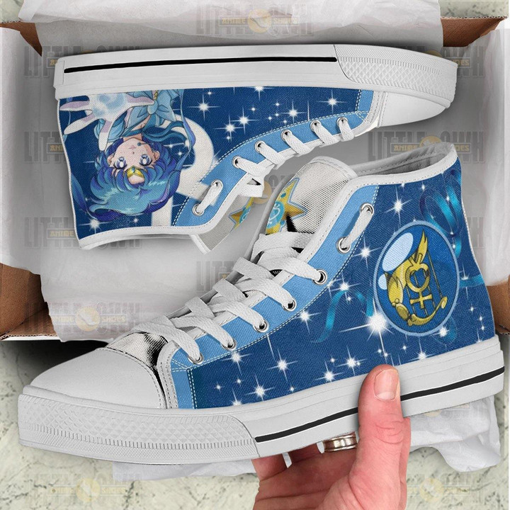 Sailor Mercury High Top Shoes Custom Sailor Moon Anime Canvas Sneakers - LittleOwh - 3