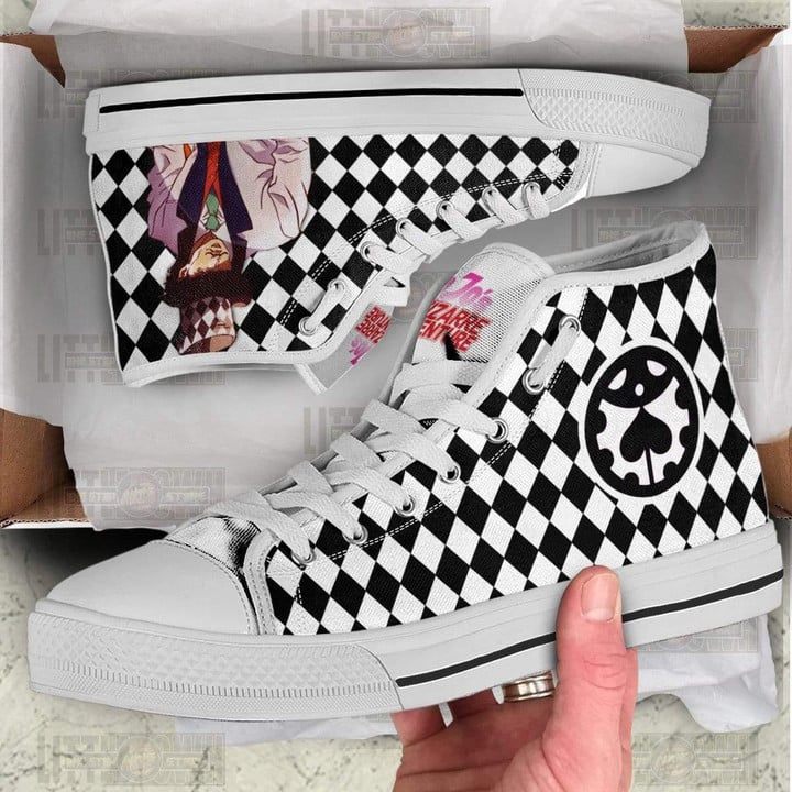 Will Anthonio Zeppeli High Top Canvas Shoes Custom JoJo's Bizarre Adventure Anime Sneakers - LittleOwh - 3