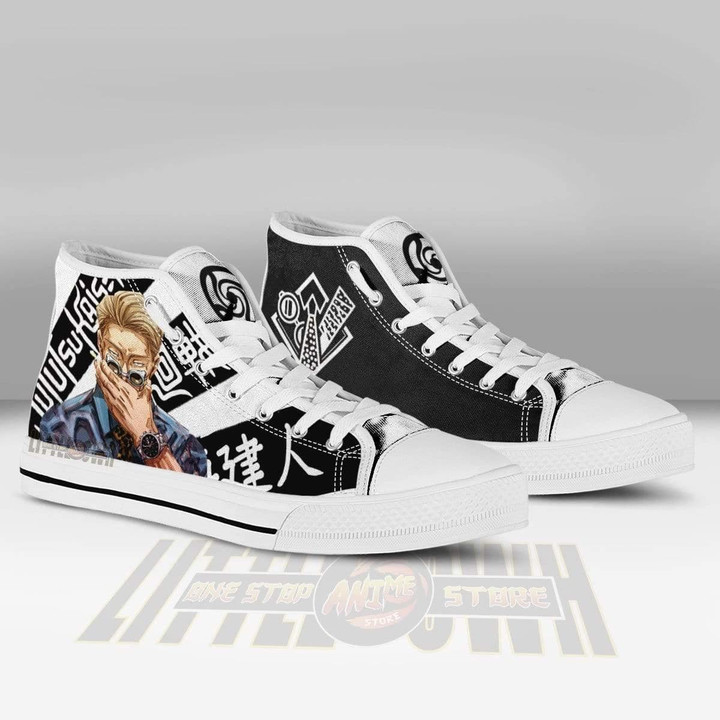 Kento Nanami High Top Canvas Shoes Custom Jujutsu Kaisen Anime Sneakers - LittleOwh - 3