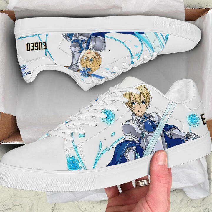 Eugeo Skate Sneakers Sword Art Online Custom Anime Shoes - LittleOwh - 2