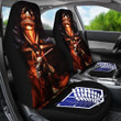Attack On Titan Car Seat Cover Brown Mikasa Anime Gift For Fans-8xgear.com