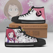 Ochako Uraraka High Top Canvas Shoes Custom My Hero Academia Anime Mixed Manga Style - LittleOwh - 2