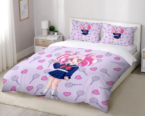 Chibiusa Cute Sailor Moon Bedding Custom Anime Bed Set