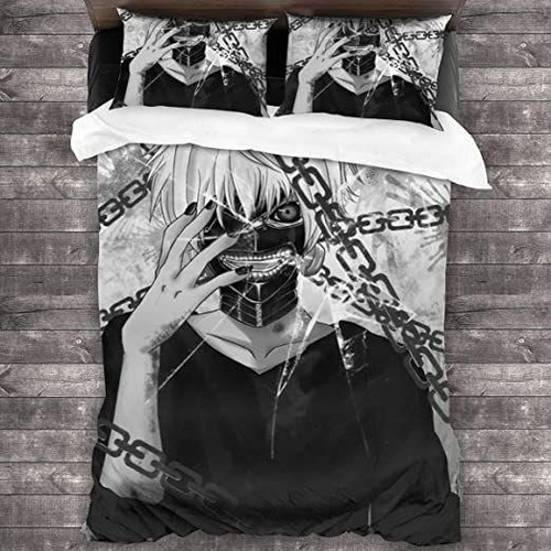 Tokyo Ghoul Bed Set Black Kaneki Ken Anime Bedding