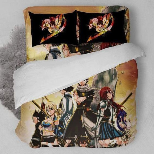 Fairy Tail Bed Set Strong Erza Scarlet Anime Bedding