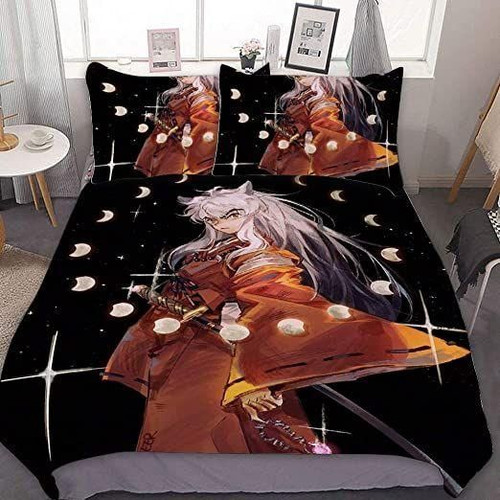 Inuyasha Bed Set Black Inuyasha Anime Bedding