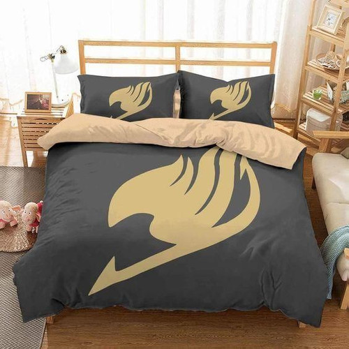 Fairy Tail Bed Set Beige Fairy Tail Anime Bedding