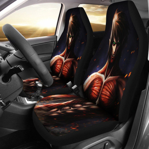 Attack On Titan Car Seat Cover Eren Anime Car Accessories