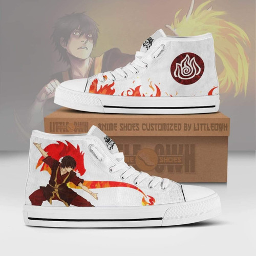 Zuko High Top Canvas Shoes Custom Avatar: The Last Airbender Anime Sneakers