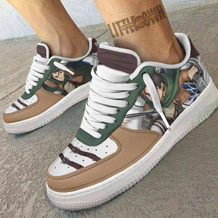 Eren Yeager Attack On Titan Custom Anime AF Sneakers - LittleOwh - 4