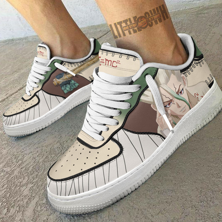 Senku Ishigami AF Sneakers Custom Dr. Stone Anime Shoes - LittleOwh - 4