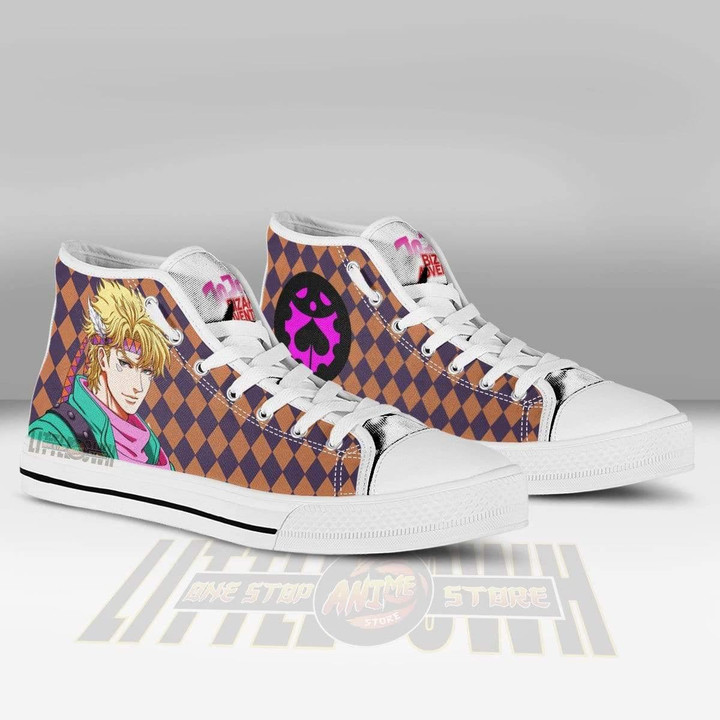 Caesar Anthonio Zeppeli High Top Canvas Shoes Custom JoJo's Bizarre Adventure Anime Sneakers - LittleOwh - 3