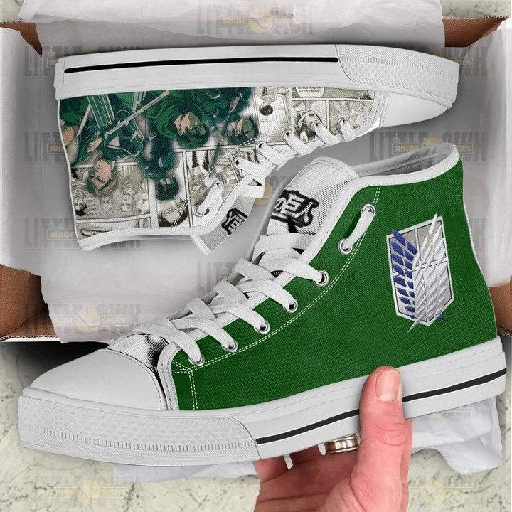 Attack on Titan Shoes Survey Corps High Tops Anime Custom Sneakers - LittleOwh - 3