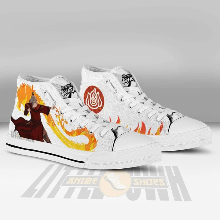 Roku High Top Canvas Shoes Custom Avatar: The Last Airbender Anime Sneakers - LittleOwh - 3