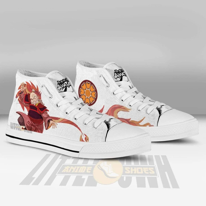Iroh High Top Canvas Shoes Custom Avatar: The Last Airbender Anime Sneakers - LittleOwh - 3