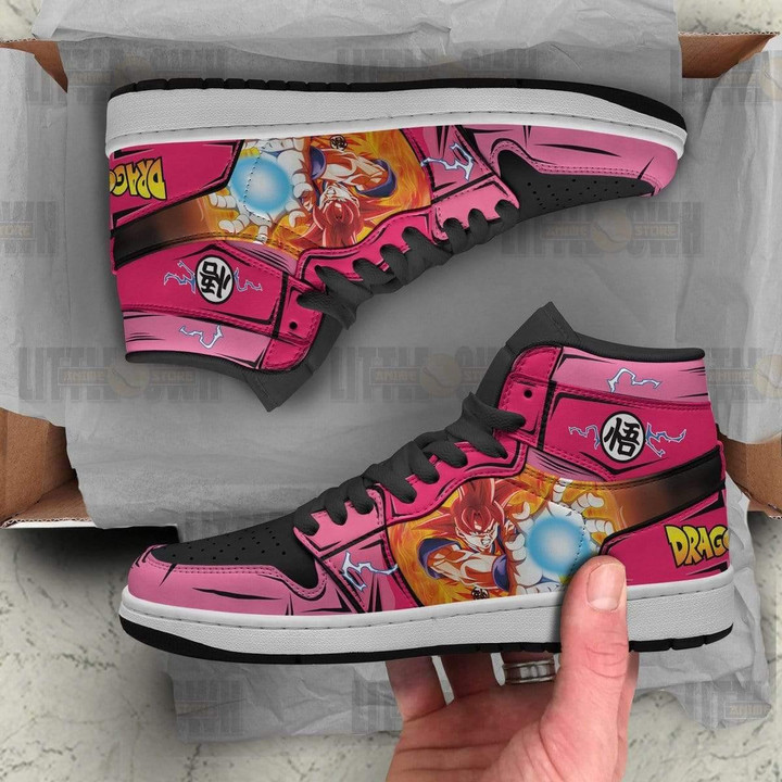 Goku Shoes Super Saiyan God Custom Anime JD Sneakers - LittleOwh - 4