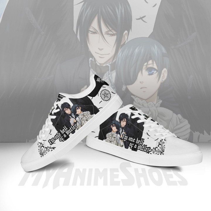 Black Butler Skate Sneakers Ciel Phantomhive x Sebastian Michaelis Anime Shoes