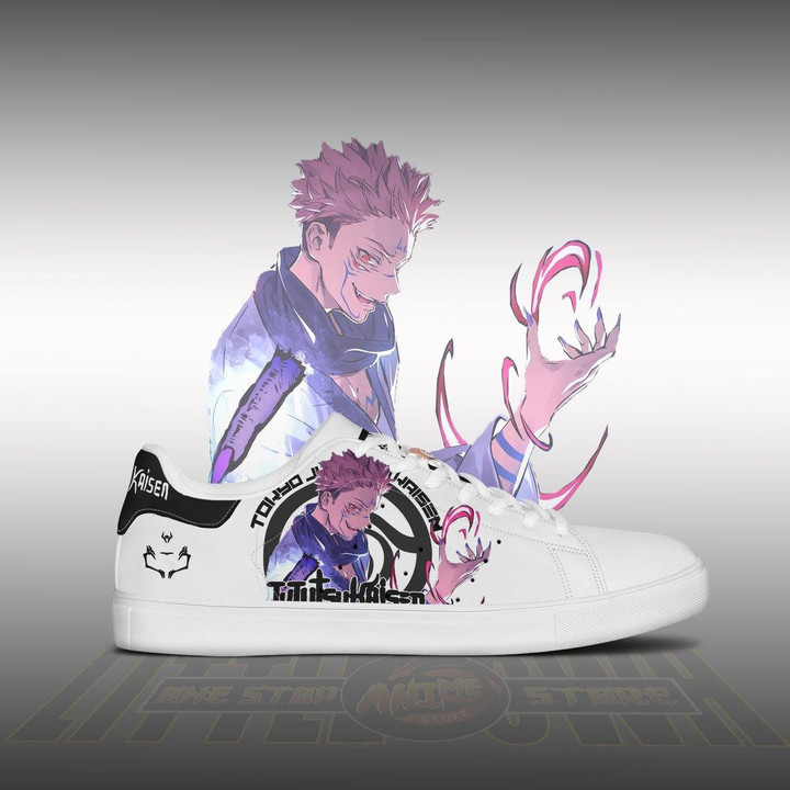 Jujutsu Kaisen Sukuna Ryoumen Skateboard Shoes Custom Anime Sneakers - LittleOwh - 2