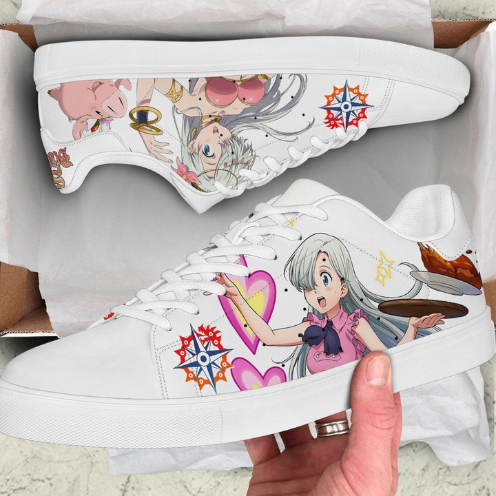 Elizabeth Liones Skate Sneakers Seven Deadly Sins Custom Anime Shoes - LittleOwh - 2