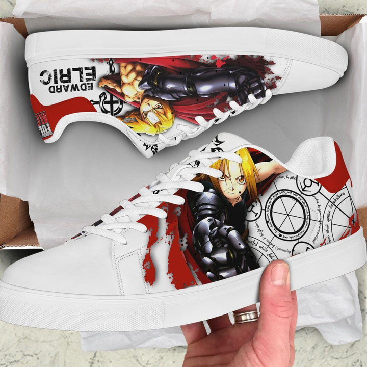 Edward Elric Skate Sneakers Fullmetal Alchemist Custom Anime Shoes - LittleOwh - 2