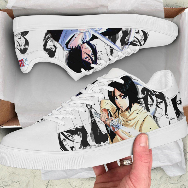 Rukia Kuchiki Skate Sneakers Bleach Custom Anime Shoes - LittleOwh - 2