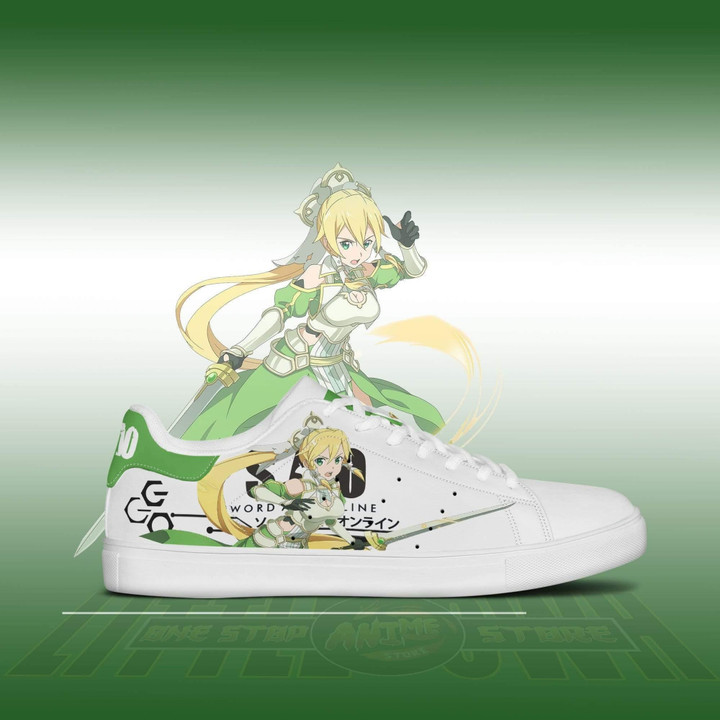 Leafa Sneakers Custom Sword Art Online Anime Skateboard Shoes - LittleOwh - 2