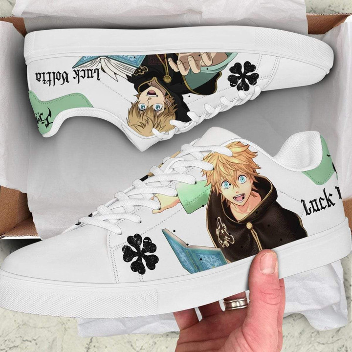 Luck Voltia Skate Sneakers Black Clover Custom Anime Shoes - LittleOwh - 2