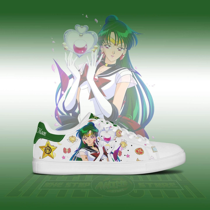 Sailor Pluto Sneakers Custom Sailor Moon Anime Shoes - LittleOwh - 2