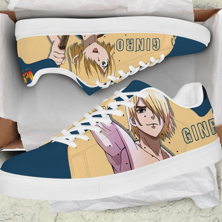 Ginro Skate Sneakers Custom Dr. Stone Anime Shoes - LittleOwh - 2