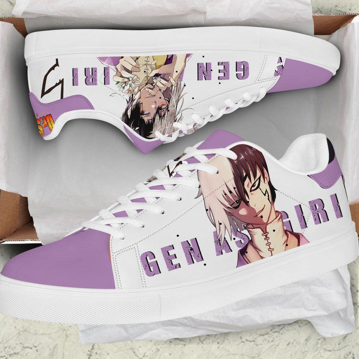 Gen Asagiri Skate Sneakers Dr. Stone Custom Anime Shoes - LittleOwh - 2