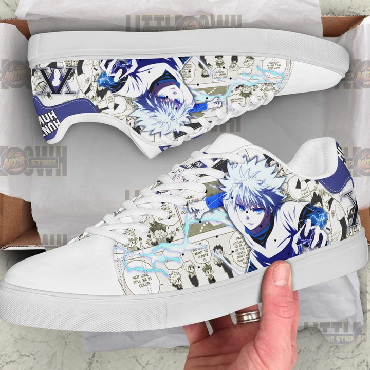 Killua Shoes Custom Hunter x Hunter Shoes Anime Skate Low Top Sneakers - LittleOwh - 2