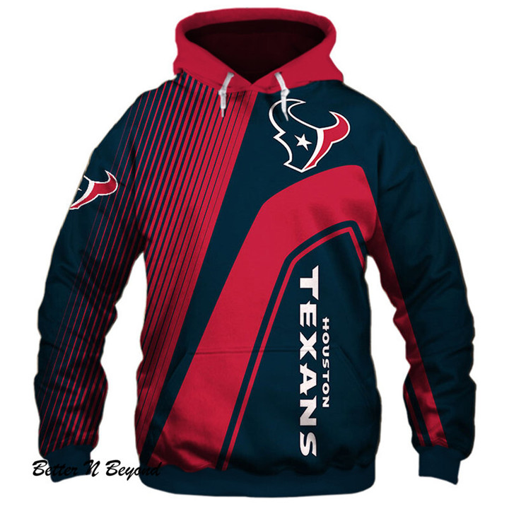 Houston Texans 3D Zip Hoodie cheap Sweatshirt Pullover NFL
