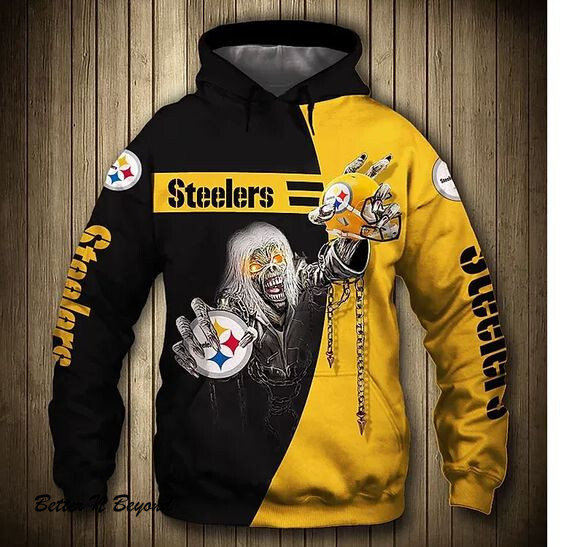 Pittsburgh Steelers Hoodie Sudden death Skulls Hoodie
