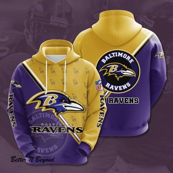 Baltimore Ravens No163 Custom Hoodie 3D