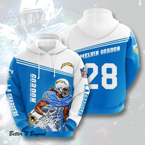 Melvin Gordon Los Angeles Chargers Hoodie 3D Personalized Trending Gift