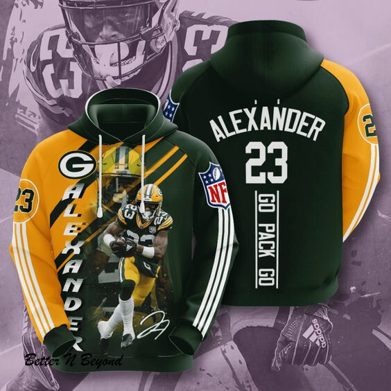 Green Bay Packers Jaire Alexander 76 Unisex 3D Hoodie Gift For Fans