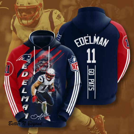 New England Patriots Julian Edelman 99 Unisex 3D Hoodie Gift For Fans