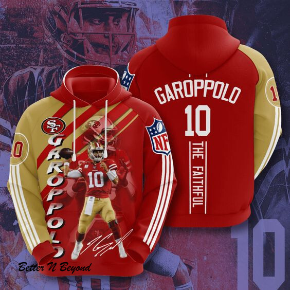 Sports American Football Nfl San Francisco 49ers Jimmy Garoppolo Usa 1215 Hoodie 3D - InkTee Store