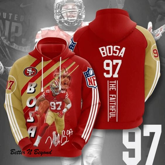 Nick Bosa San Francisco 49Ers Tn24092871 Unisex 3D Hoodie Gift For Fans