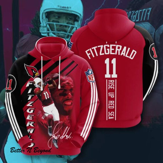 Arizona Cardinals Larry Fitzgerald Hoodie 3D Style5131 All Over Printed