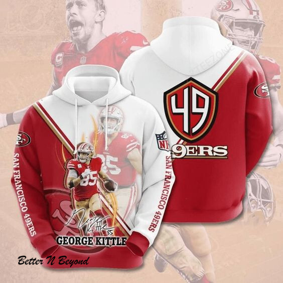 George Kittle San Francisco 49ers All Over Printed Hoodie TN240919