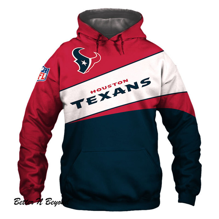 Houston Texans Hoodie 3D Long Sleeve Pullover new season