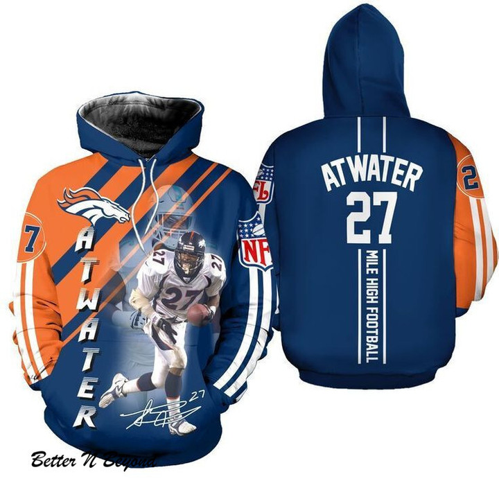 NFL Denver Broncos Steve Atwater 3d Hoodie For Men For Women All Over Printed Hoodie TNT-00154-AUH - Hoodie 3D
